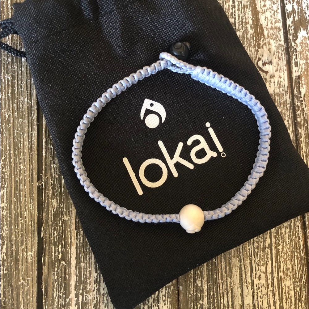 Lokai single wrap bracelet ice blue